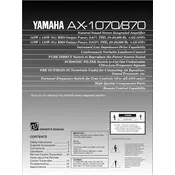 Yamaha AX-870 Amplifier manual cover