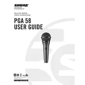 Shure PGA58 Microphone manual cover