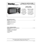 Danby DMW099BLSDD Microwave manual cover