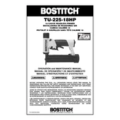 Bostitch TU-225-18HP Pinner manual cover