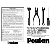 Poulan Pro PO500N22S Mower manual cover