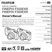 Fujifilm FinePix F305EXR Camera manual cover