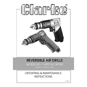 Clarke 3110835 CAT87 Reversible Air Drills manual cover