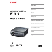 Canon WUX10 manual cover