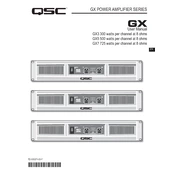 QSC GX Power Amplifier Series GX3 manual cover