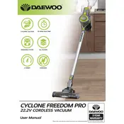 Daewoo Cyclone Freedom Pro 22.2V Cordless Vacuum FLR00040 Vacuum Cleaner manual cover