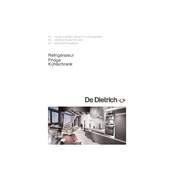 De Dietrich DKS1137X Refrigerator manual cover