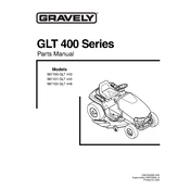 Gravely GLT 400 Series 987100 Tractor manual cover