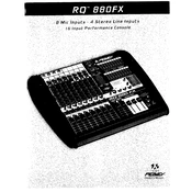 Peavey RQ 880FX Mixer manual cover