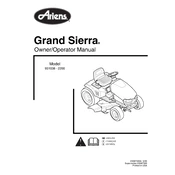 Ariens Grand Sierra 931038-2200 2000 Tractor manual cover