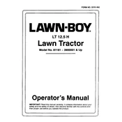 Lawn-Boy LT 12.5H 81181-3900001 Tractor manual cover