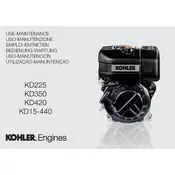 Kohler KD-420 Engine manual cover