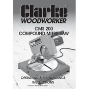 Clarke 6500755 CMS200 Compound Mitre Saw manual cover