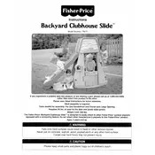 Fisher Price Mattel Backyard Clubhouse Slide 75974 Toy manual cover