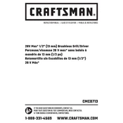 Craftsman CMCD713 Drill manual cover