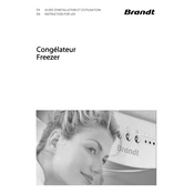 Brandt BFU484YNW Refrigerator manual cover