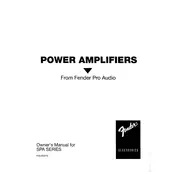 Fender SPA-3000 071-0030-000 120V Amplifier manual cover