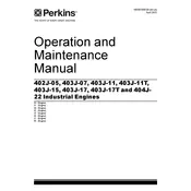 Perkins 402J-05 Engine manual cover