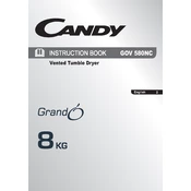 Candy GOV 580NC-80 manual cover