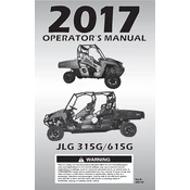 JLG 315G 2017 UTV manual cover