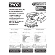 Ryobi S652D Sander manual cover