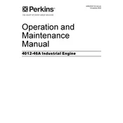 Perkins 4012-46A Engine manual cover