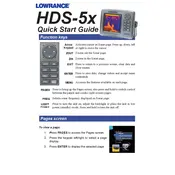 Lowrance HDS-5x Fish Finder manual cover