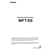 Canon WFT-E6 manual cover