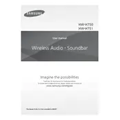 Samsung HW-H750 Soundbar manual cover