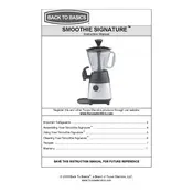 Back To Basics L5728 SA5RED Smoothie Maker manual cover