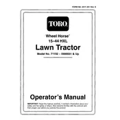 Toro Wheel Horse 71192 Tractor manual cover