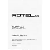 Rotel RCD-970BX CD Player manual cover