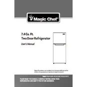 Magic Chef MCDR740BE Refrigerator manual cover