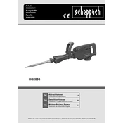 Scheppach DB2000 5808202901 Demolition Hammer manual cover