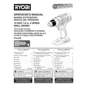 Ryobi PCL206 Drill manual cover