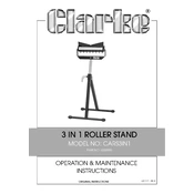 Clarke 6500983 CARS3 3 in 1 Roller Stand manual cover