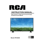 RCA RTU5540 TV manual cover