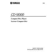 Yamaha CD-S1000 Disc Player manual cover