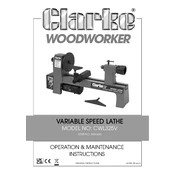 Clarke 6501660 CWL325V Variable Speed Lathe manual cover