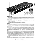 Peavey CS-x2 Amplifier manual cover