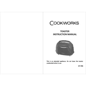 Cookworks 9099311 KT-700 Toaster manual cover