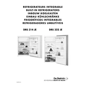 De Dietrich DRS314JE1 Refrigerator manual cover