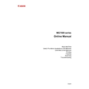 Canon MG7500 Series manual cover