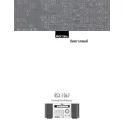 Rotel RSX-1067 Receiver manual cover