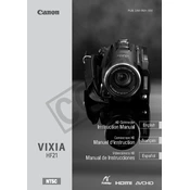 Canon VIXIA HF21 manual cover