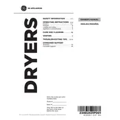 GE GTD65EBSJWS Dryer manual cover