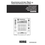 KORG Kaossilator Pro Plus Synthesizer manual cover