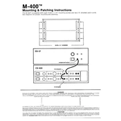 Peavey M-400 Amplifier manual cover