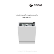 Caple Di627 Dishwasher manual cover