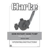 Clarke 7130030 CRWP1 Semi-Rotary Hand Pump manual cover